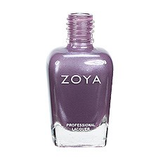 En lila nagellackflaska märkt ZOYA och Professional Lacquer.