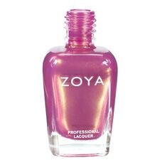 En rosa nagellackflaska med märket ZOYA och orden 'Professional Lacquer' på.