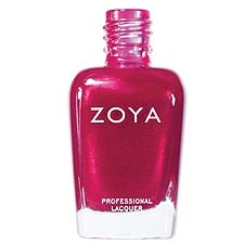 En ljusrosa nagellacksflaska med varumärket ZOYA.