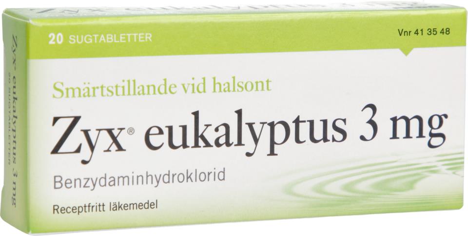 Zyx Eucalyptus Sug 3mg 20st