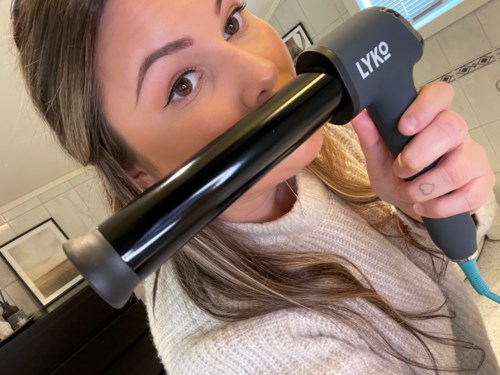 L shaped curling sales iron