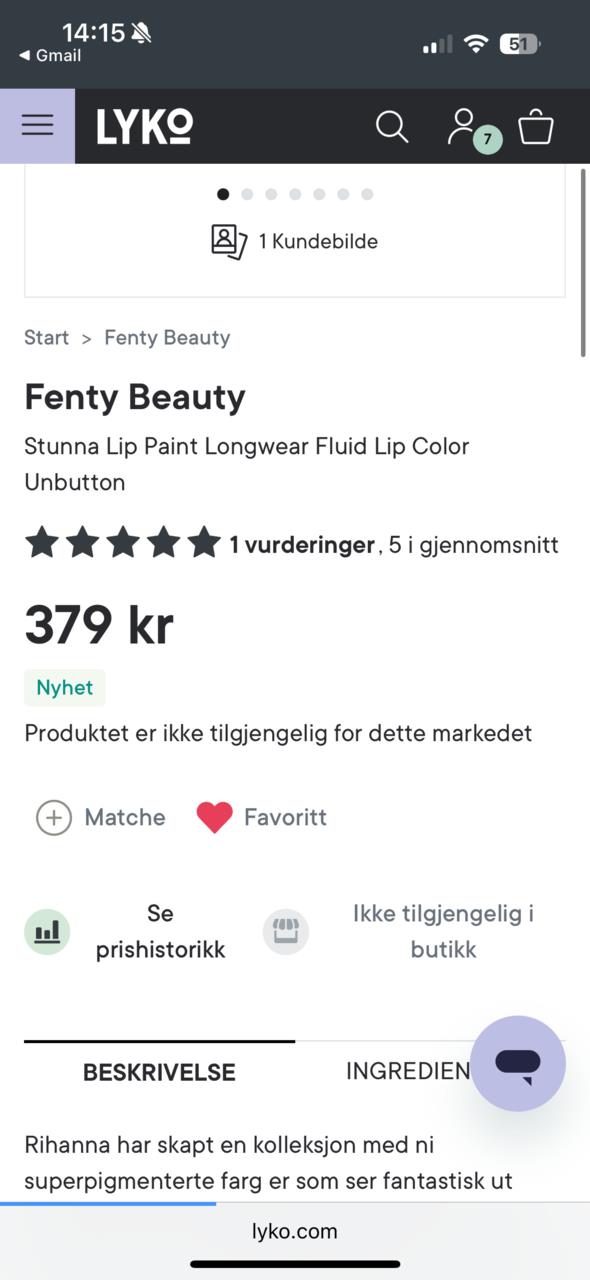 Fenty Beauty Stunna Lip Paint Longwear Fluid Lip Color RiRi | lyko.com