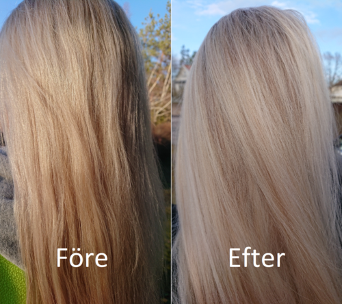 inpackning blont hår inpackning blont hår
