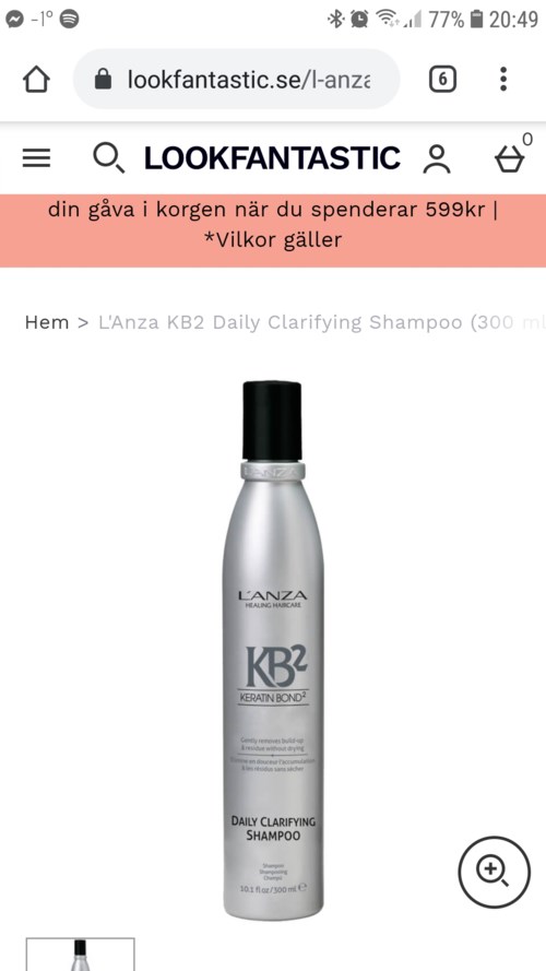 Lanza KB2 Refresh KB2 Shampoo Plus 300 ml