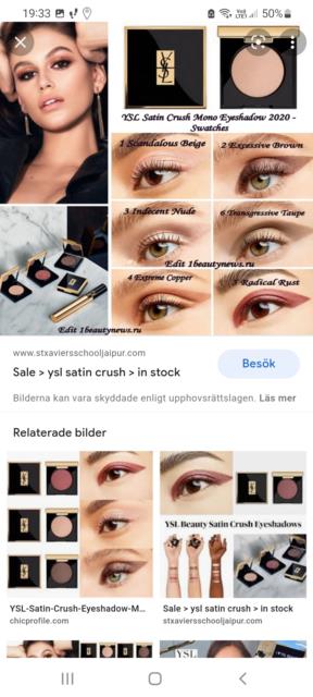 Ysl mono eyeshadow swatches Clearance